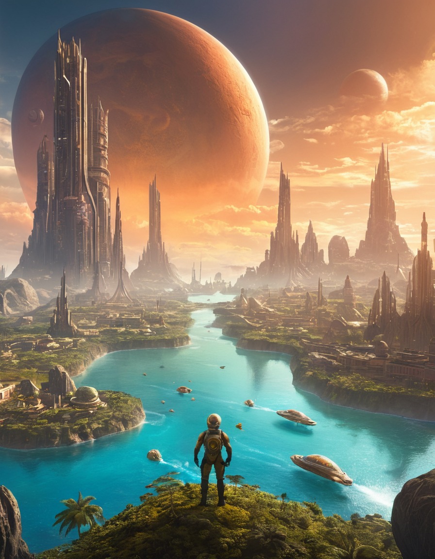 extraterrestrial, civilization, floating cities, toxic atmosphere, aliens