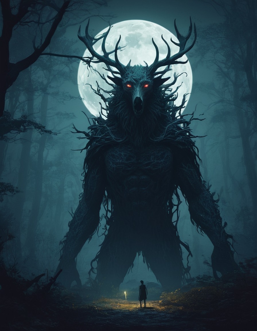 moonlight, forest, eerie, otherworldly, creatures, lovecraft, howard lovecraft