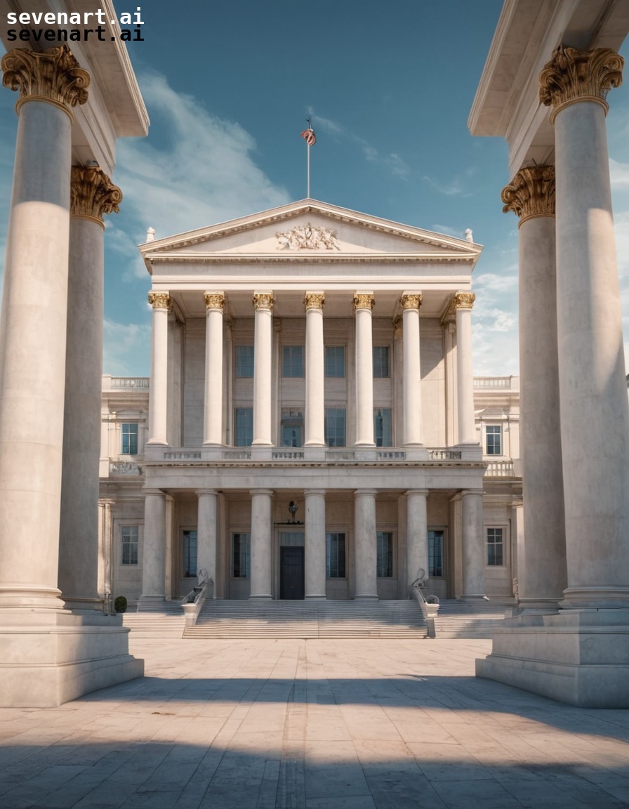 neoclassical, government building, symmetry, grandeur, architecture