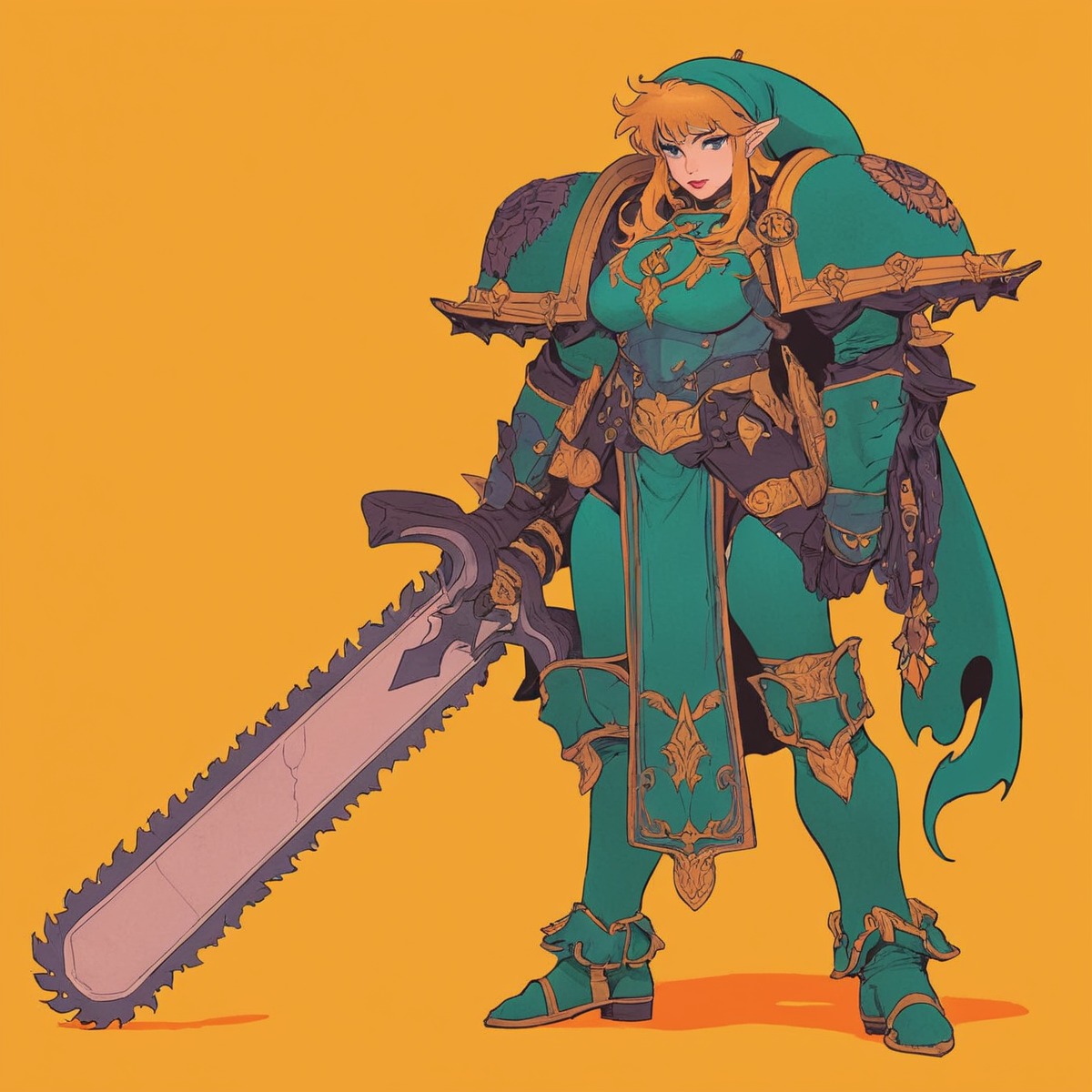 fanart, characterdesign, videogamefanart, nintendo, animedrawing, sword, link, chainsaw, chainsword, fanartdigital, powerarmor, spacemarine, thelegendofzelda, vgart, videogamecharacter, warhammer, warhammer40k, zelda, zeldafanart, generativeart, spacemarines40k, zelda_fanart, power_armor, zeldabreathofthewild, spacemarines40kfanart, spacemarine2, midjourney, midjourneyai, midjourneycommunity, zelda_tears_of_the_kingdom