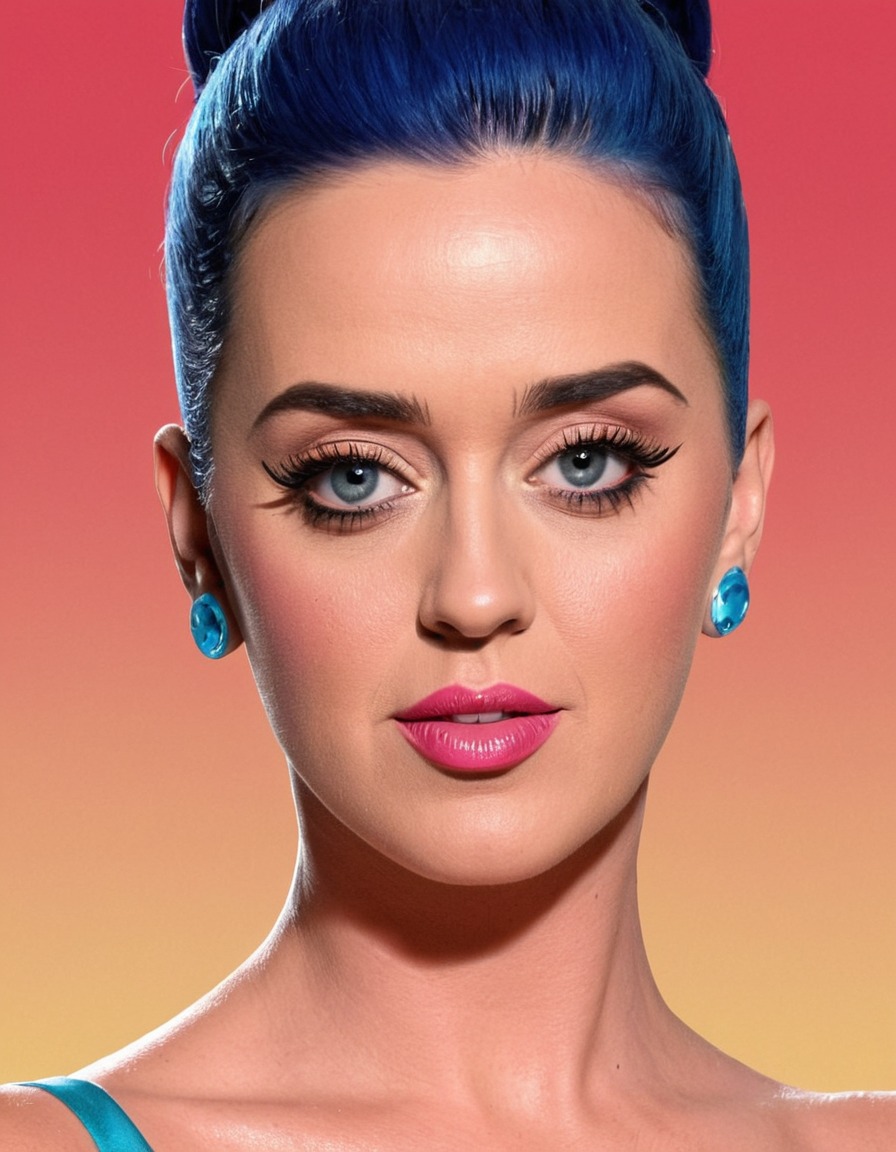 katy perry, funny, painting, celebrity, pop culture