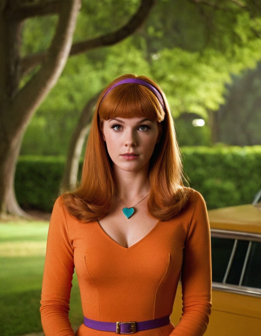 daphne blake, scooby-doo, beautiful woman, cartoon character, mystery solver