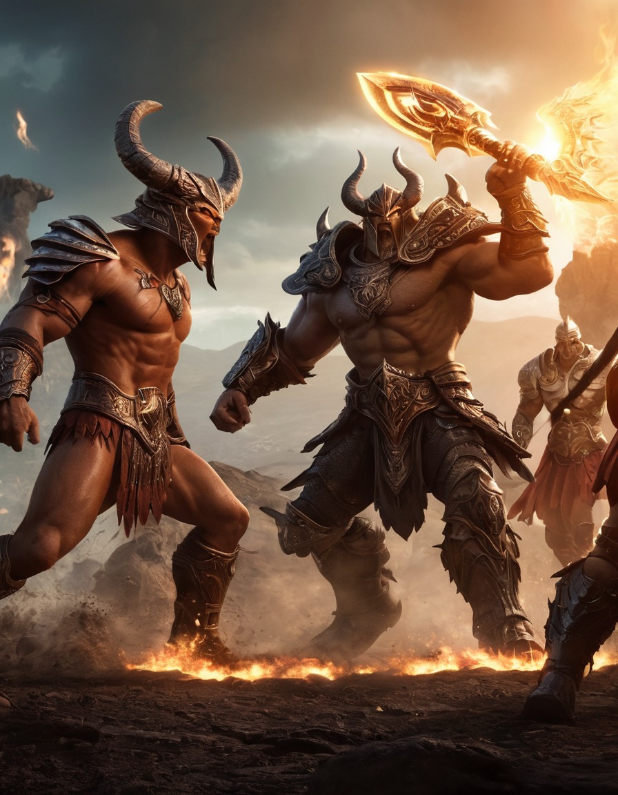 ares, epic, fight scene, monsters, mythology, battle, war