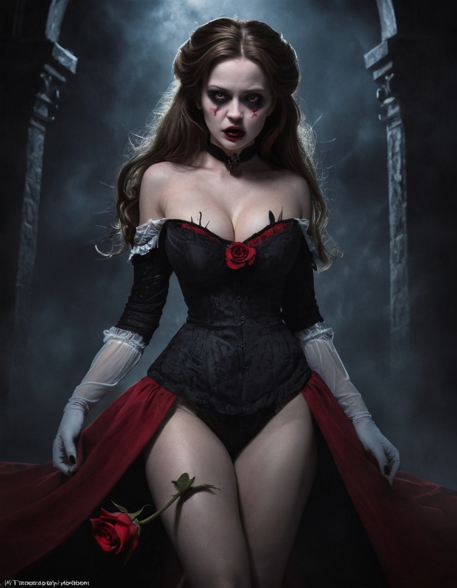 vampire, belle (beauty and the beast), beauty and the beast, vampirism, fairy tale, horror, dark fantasy