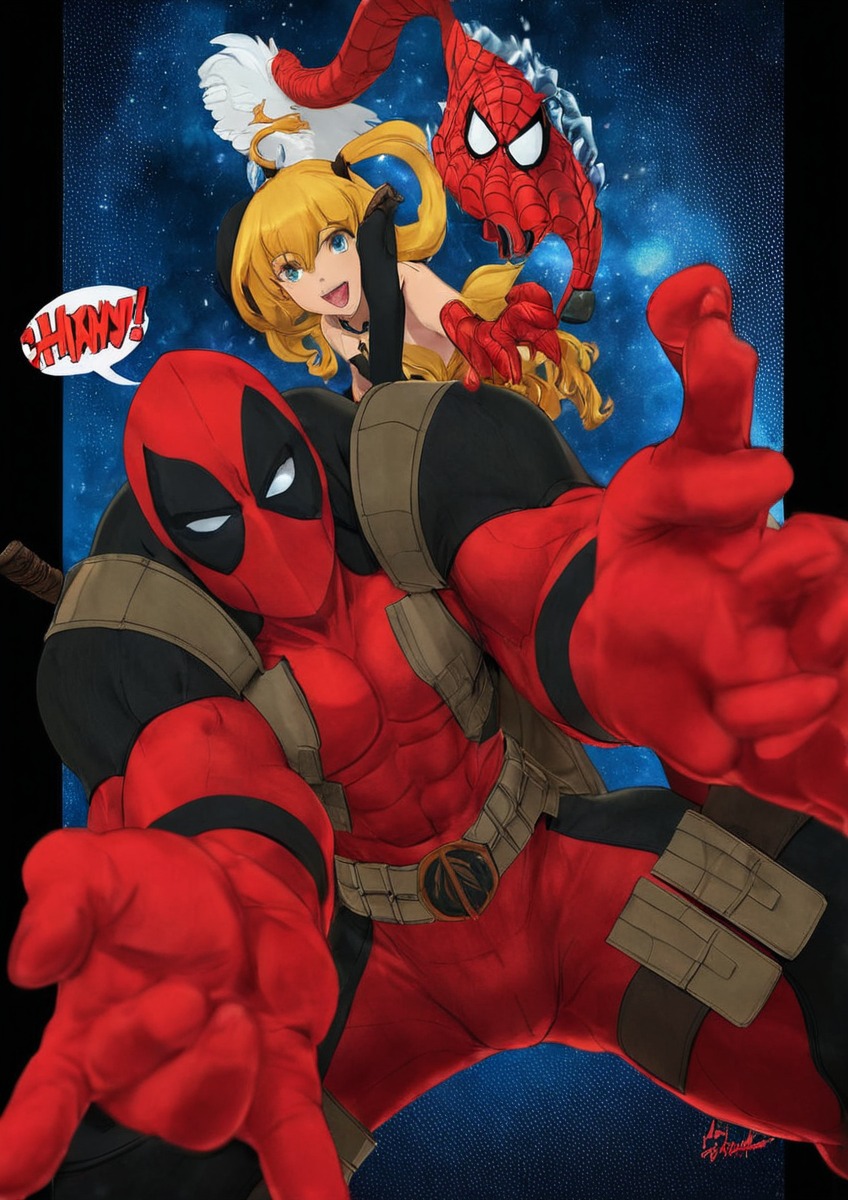 marvelcomics, deadpool, spiderman, superhero