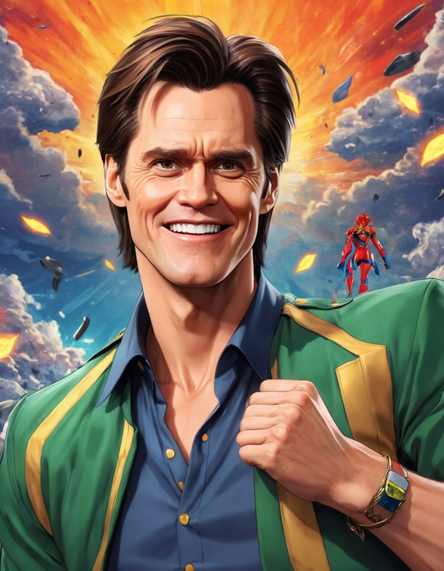 anime, jim carrey, hero, animation, movie adaptation