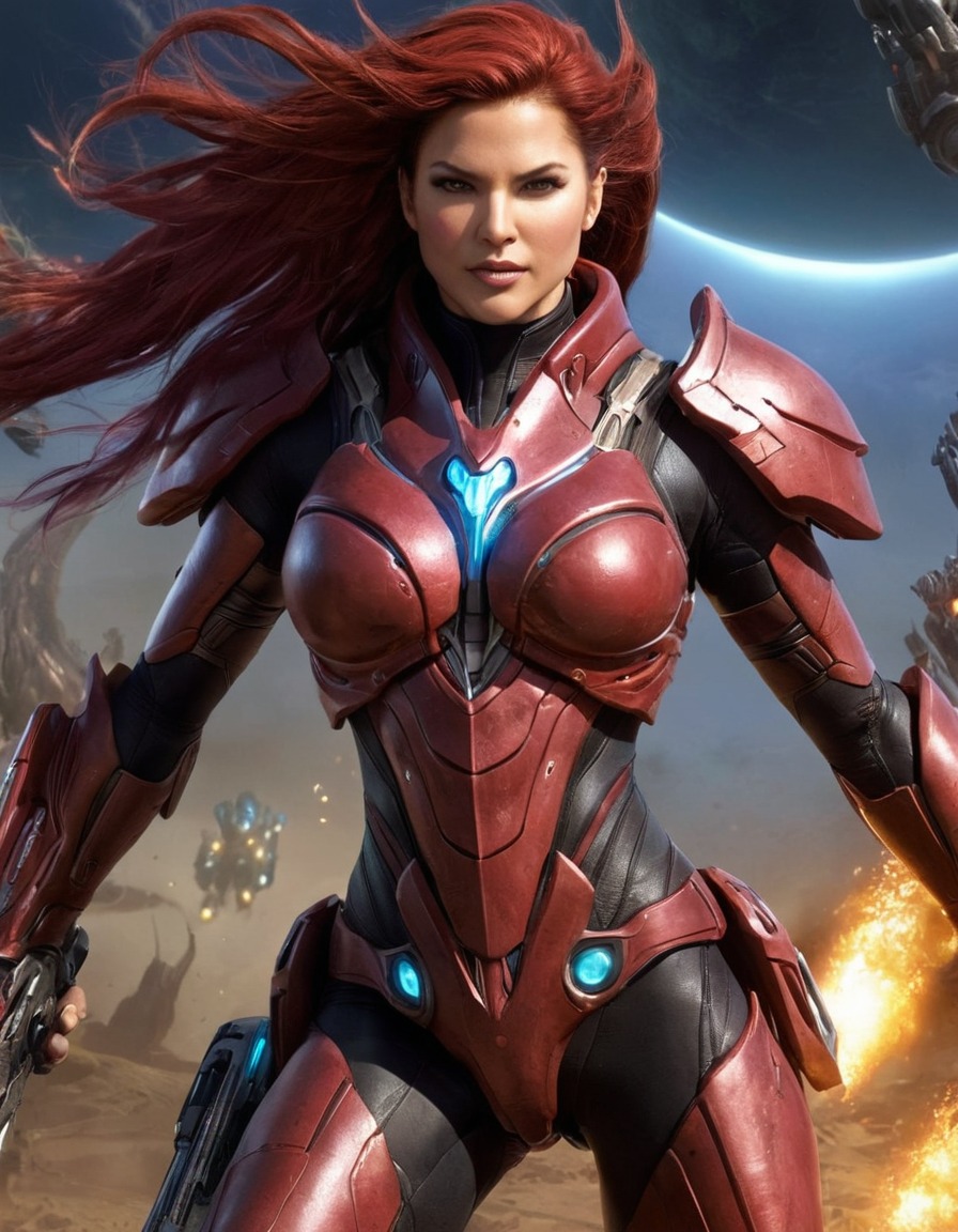 science fiction, battle, kerrigan, starcraft, epic, alien, futuristic, games, girls from games