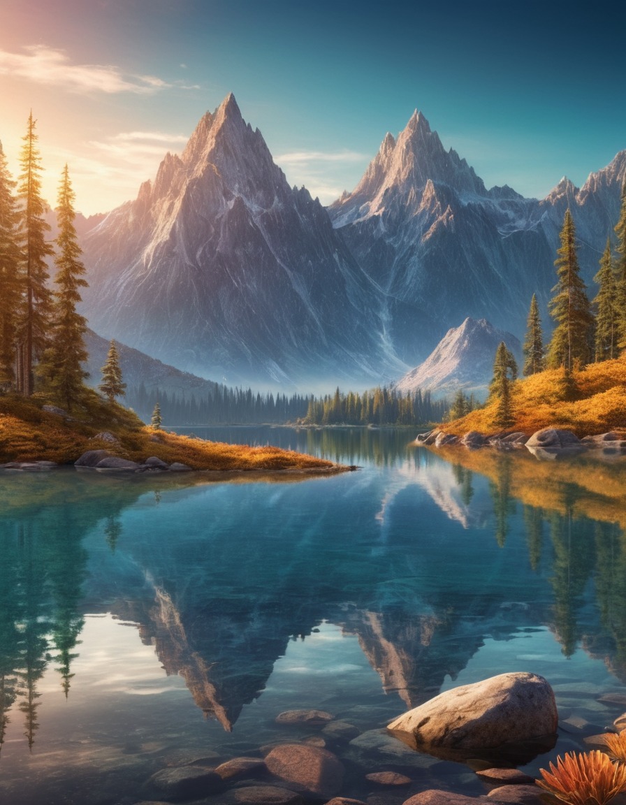 nature, landscape, mountains, reflection, lake, crystal-clear, serene