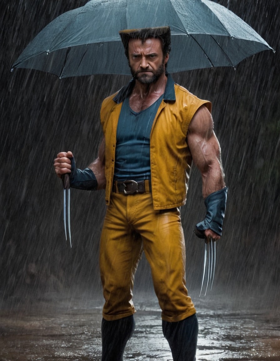 wolverine, logan, marvel, superhero, rain, movies