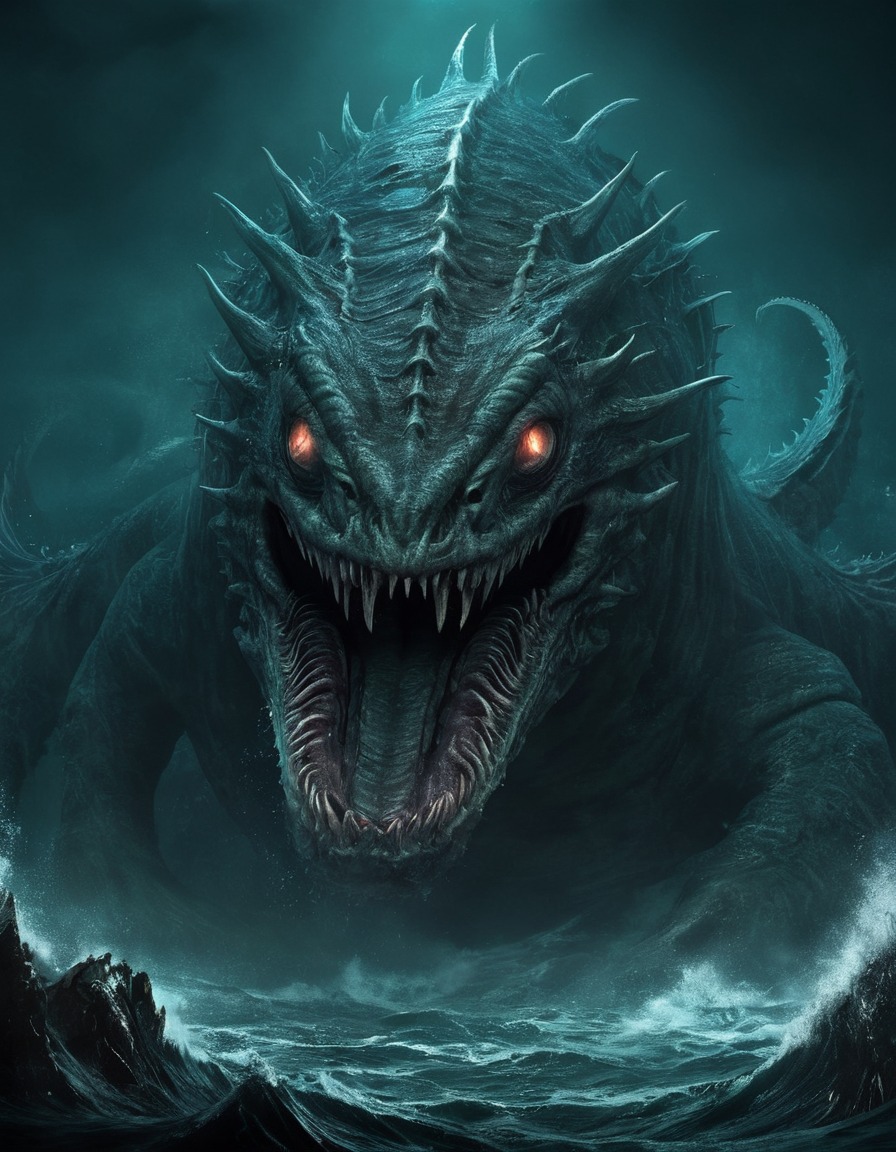 leviathan, sea monster, mythical creature, biblical, mythology, terrible, frightful