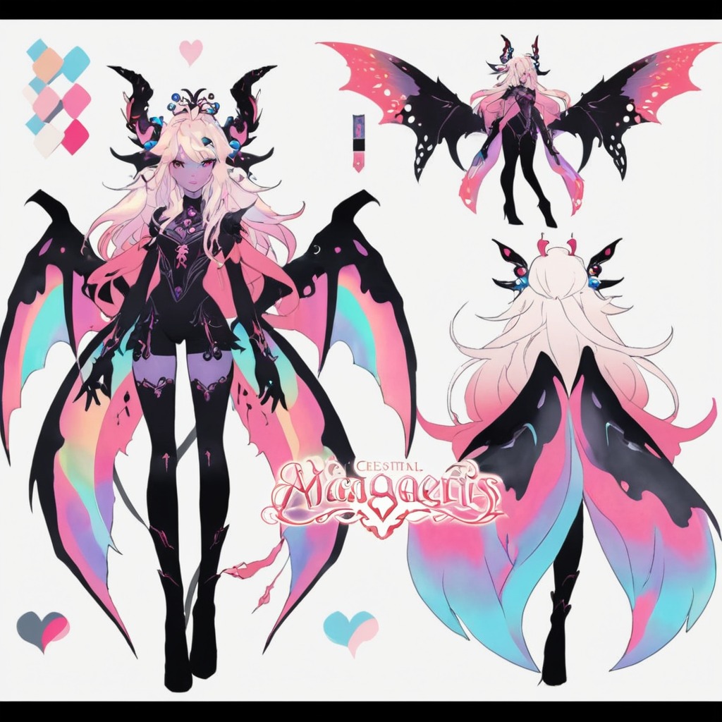 digitalart, closedspecies, sale, referencesheet, adoptableauction, adoptablesopen, adoptable, characterdesign, anime, beautifulgirl, demon, dragon, neon, rainbow, wings, cheapadoptables, pointadoptables, cheapadopts, cheappointadopts, hazbinhotel, hazbinhoteloc, hazbinhoteladopt, hazbinhoteladoptables