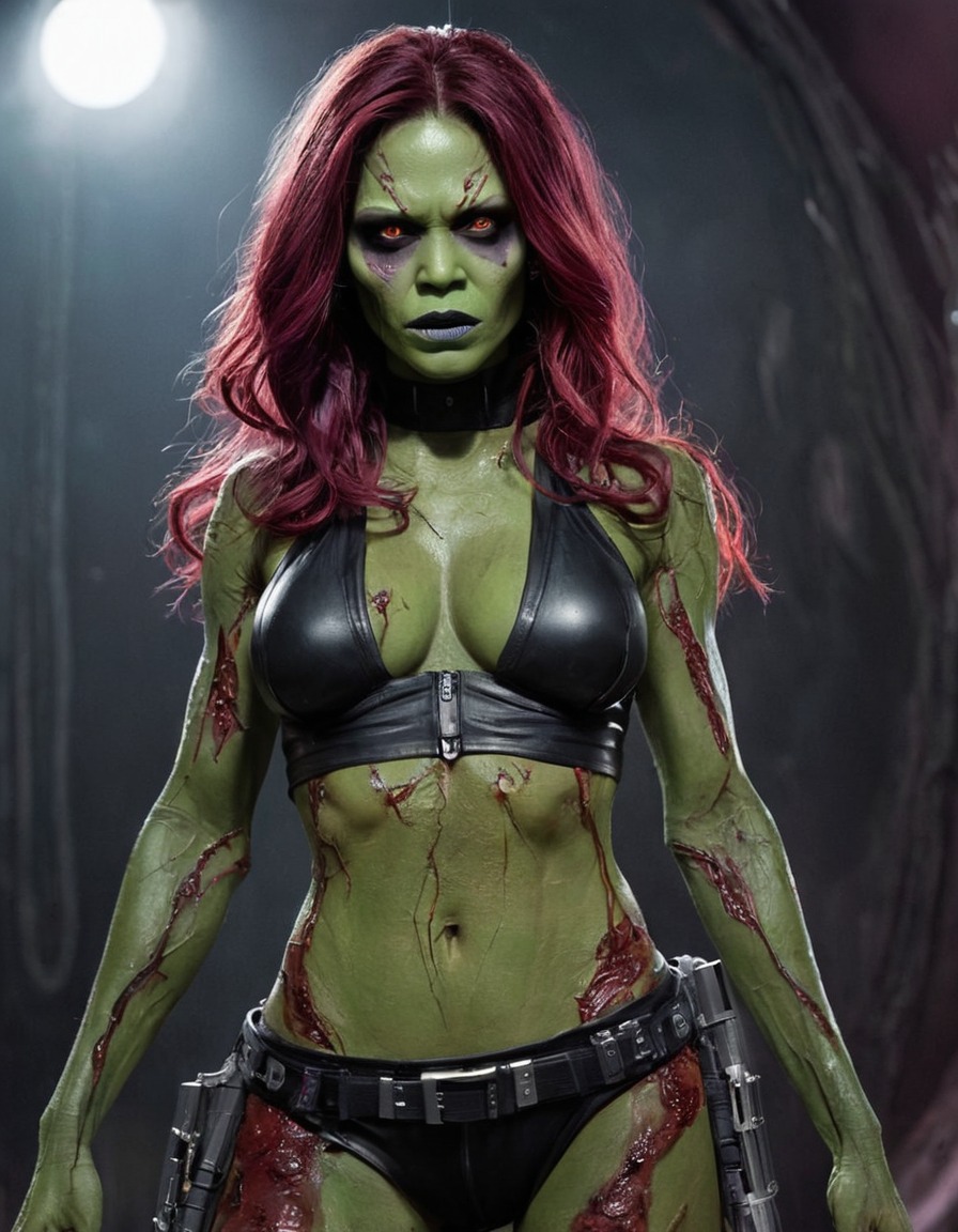 zombie, gamora, guardians of the galaxy, marvel, undead, horror, science fiction