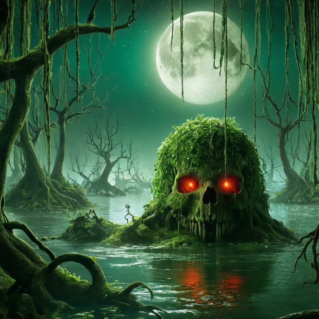 fantasyart, myth, mythicalcreature, swamp, swampthing