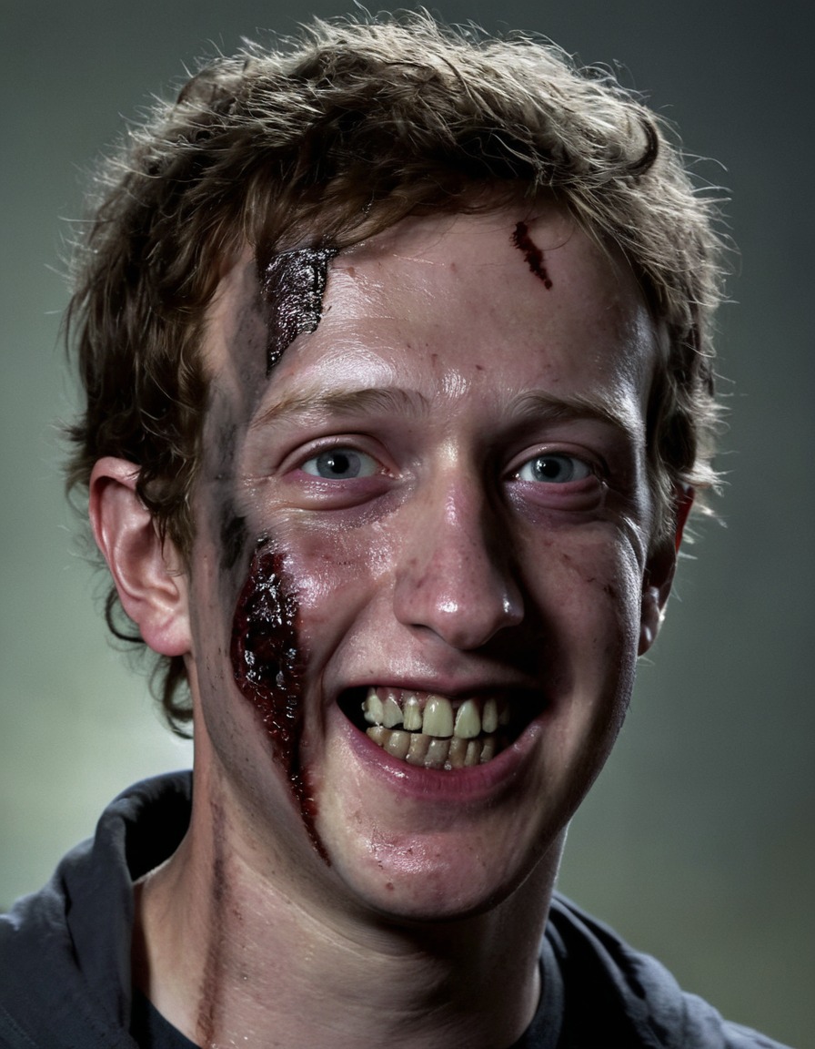 mark zuckerberg, zombie, horror, sinister, darkness, celebrities