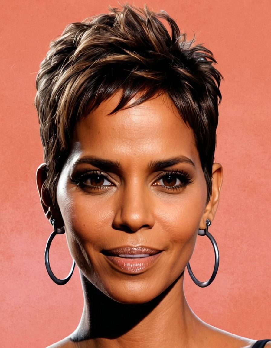 halle berry, celebrity, painting, humor, art, pop culture