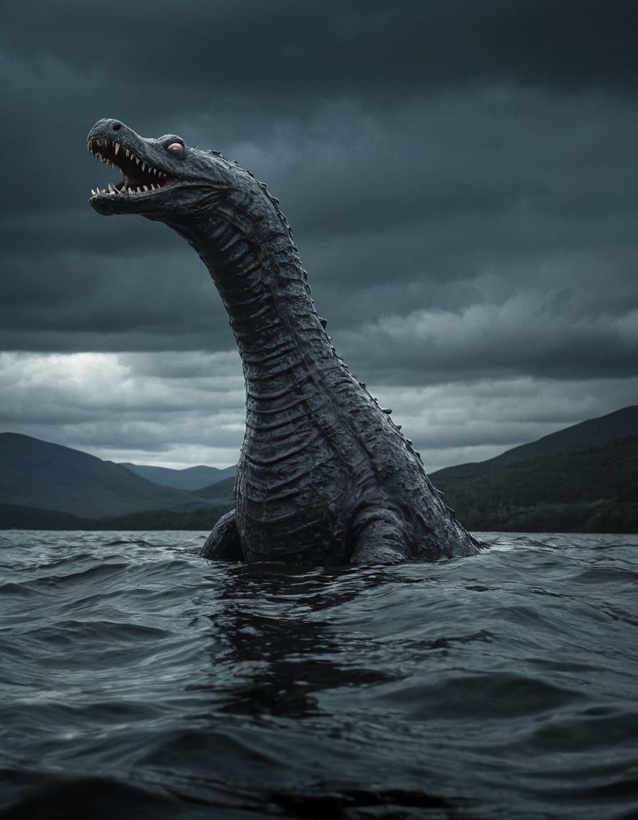 loch ness monster, mythical creature, scottish folklore, sea monster, cryptid, mystery, legend