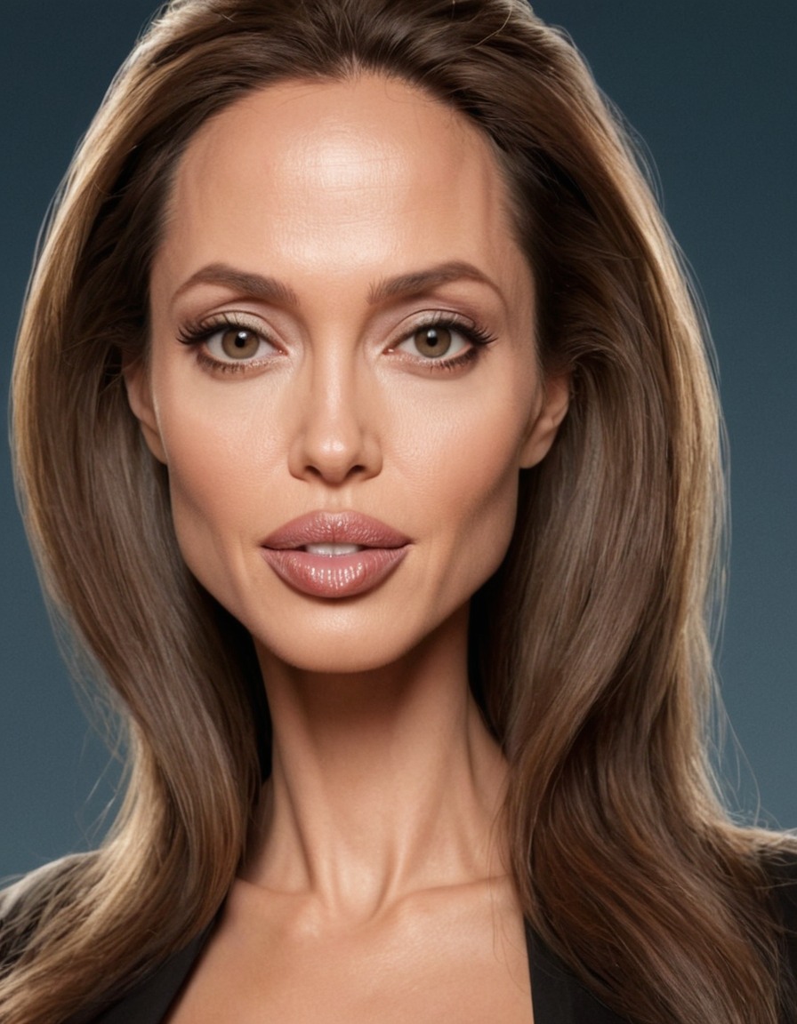 angelina jolie, caricature, funny, humor, art, celebrity, pop culture