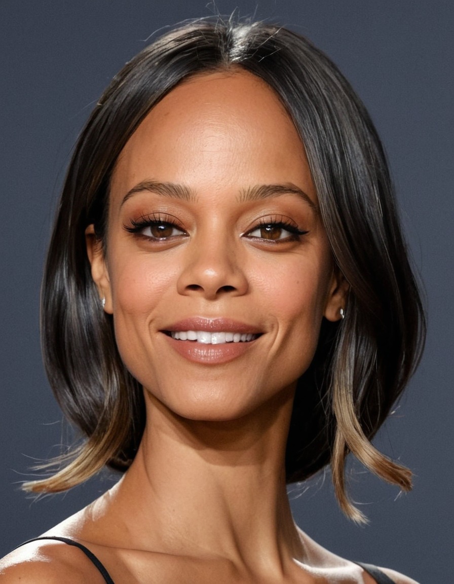 zoe saldana, portrait, actress, art, painting, artist, celebrity