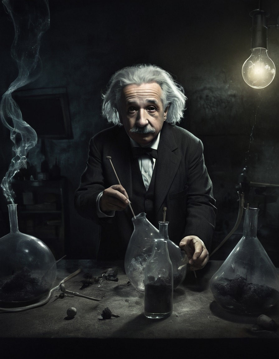 albert einstein, laboratory, experiment, science, physicist