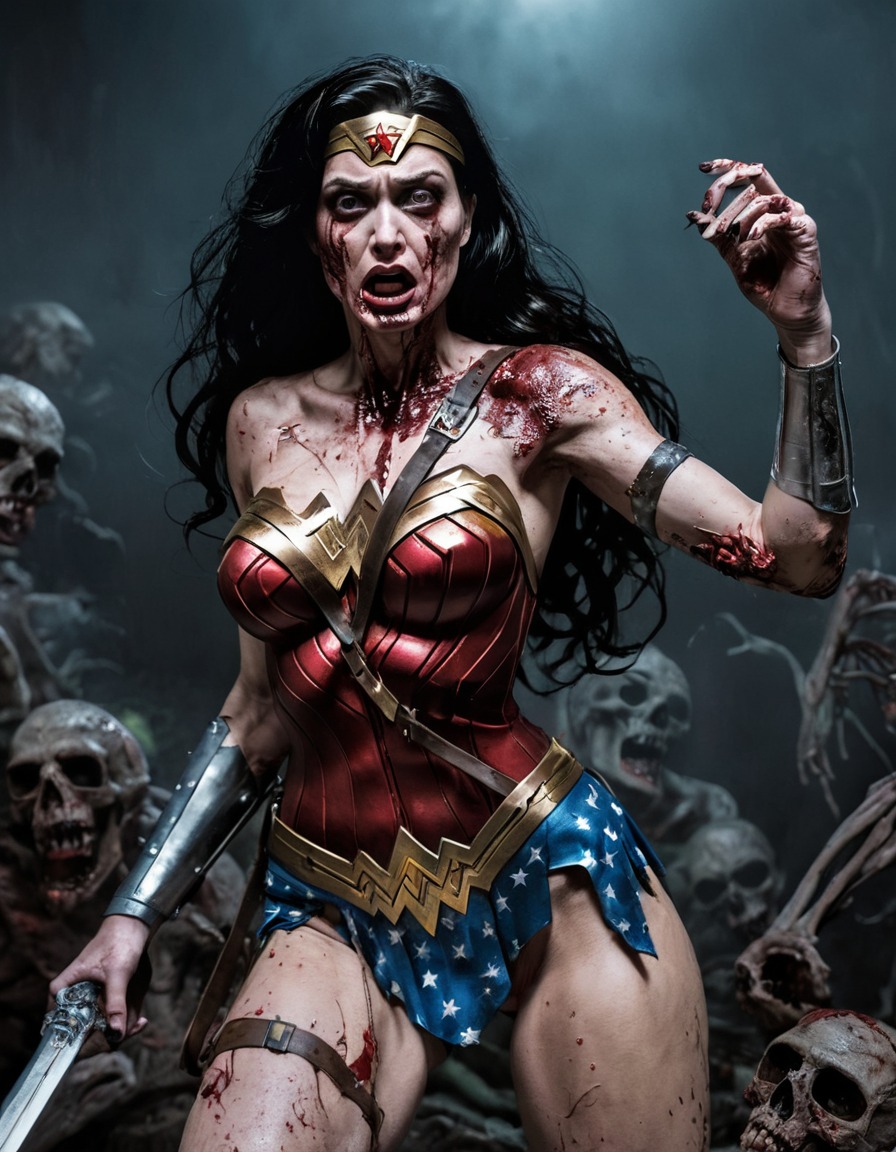 zombie, wonder woman (dc comics), dc comics, superhero, undead, fictional character