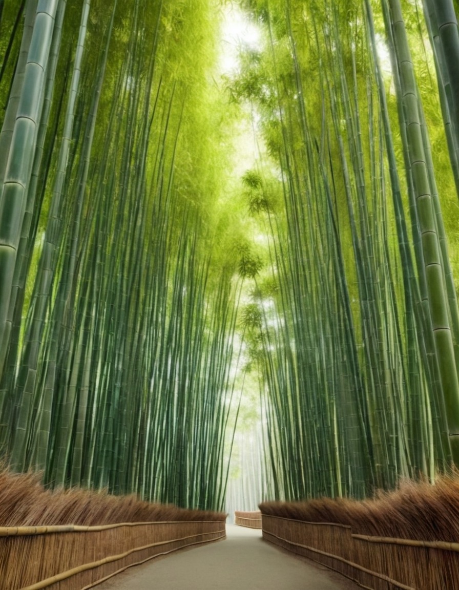 nature, bamboo forest, beautiful, greenery, tranquility