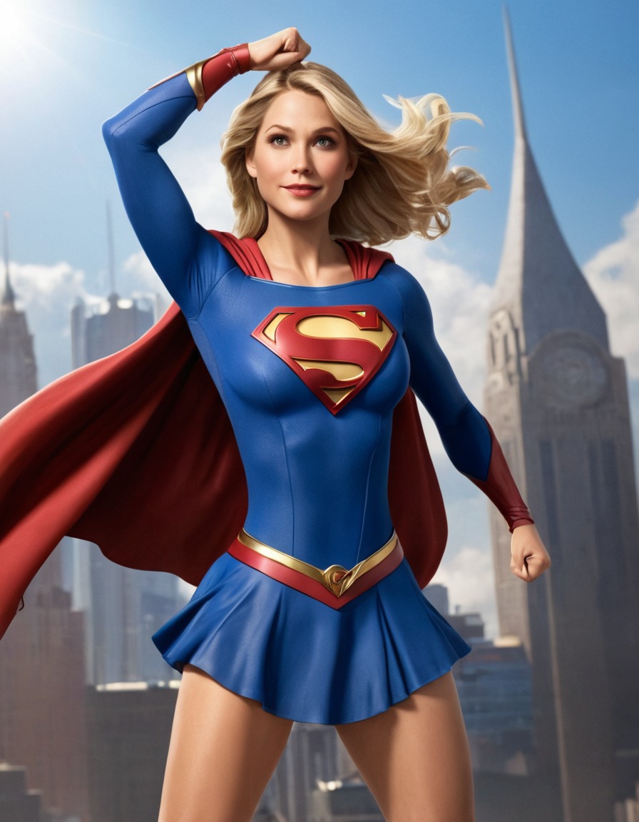 funny caricature, dc comics, supergirl, humor, satire