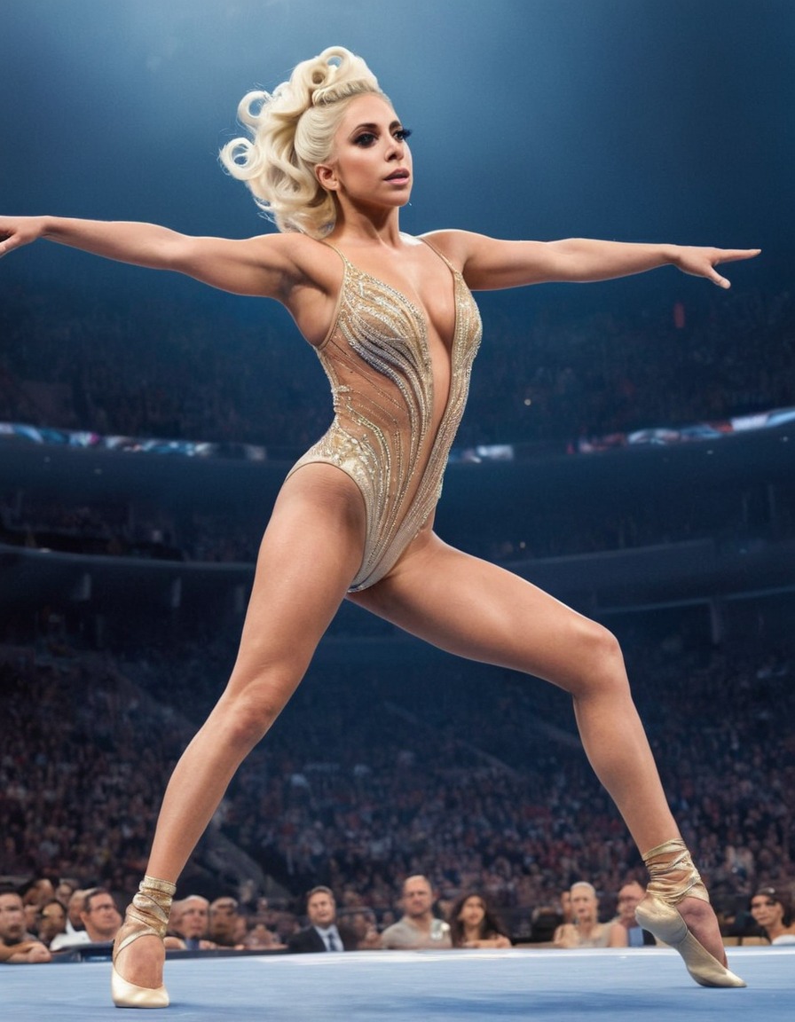 lady gaga, gymnastics, performing arts, acrobatics, celebrity, musician, entertainment