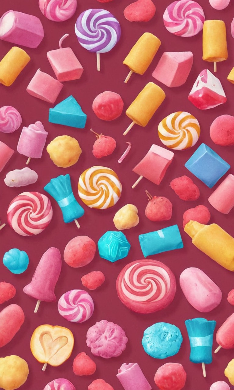 wallpaper, candy, pixelated, sweets