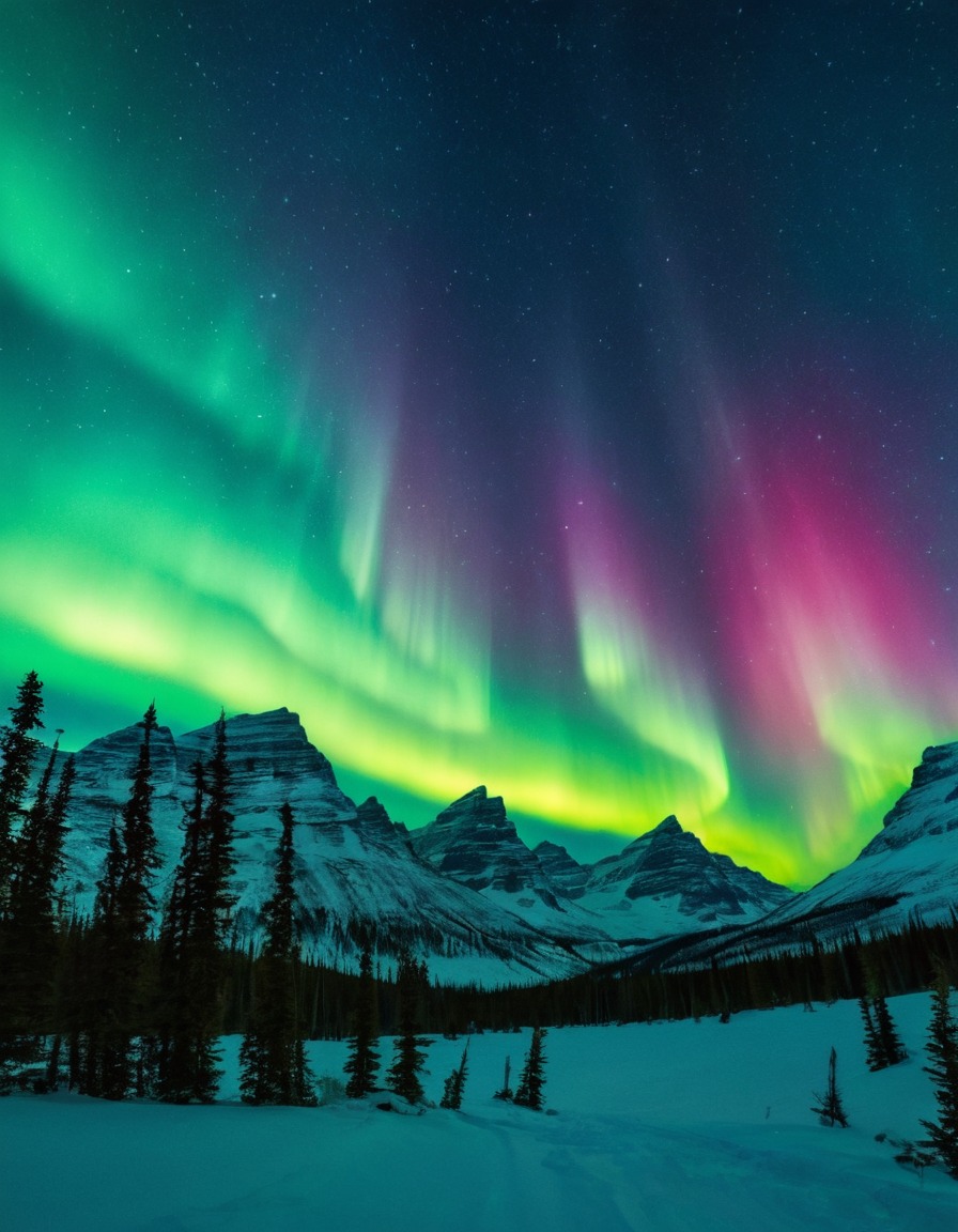 nature, aurora borealis, nighttime, celestial, beauty