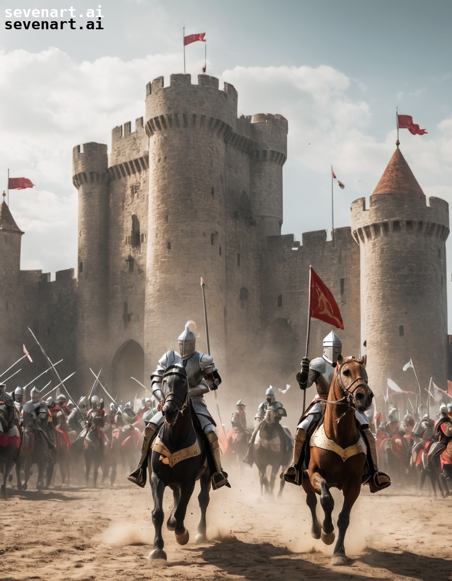 medieval, castle, jousting, knights, tournament, middle ages