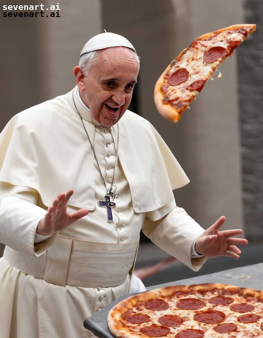 pope, pizza, accident, clumsiness, humor, pope francis, vatican