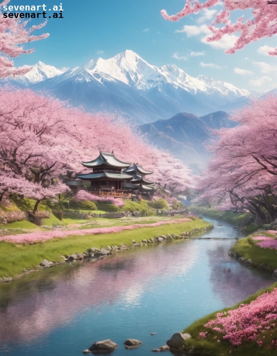 nature, spring, cherry blossoms, landscape, scenic