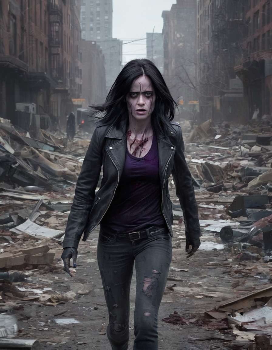 zombie, jessica jones, marvel, abandoned city