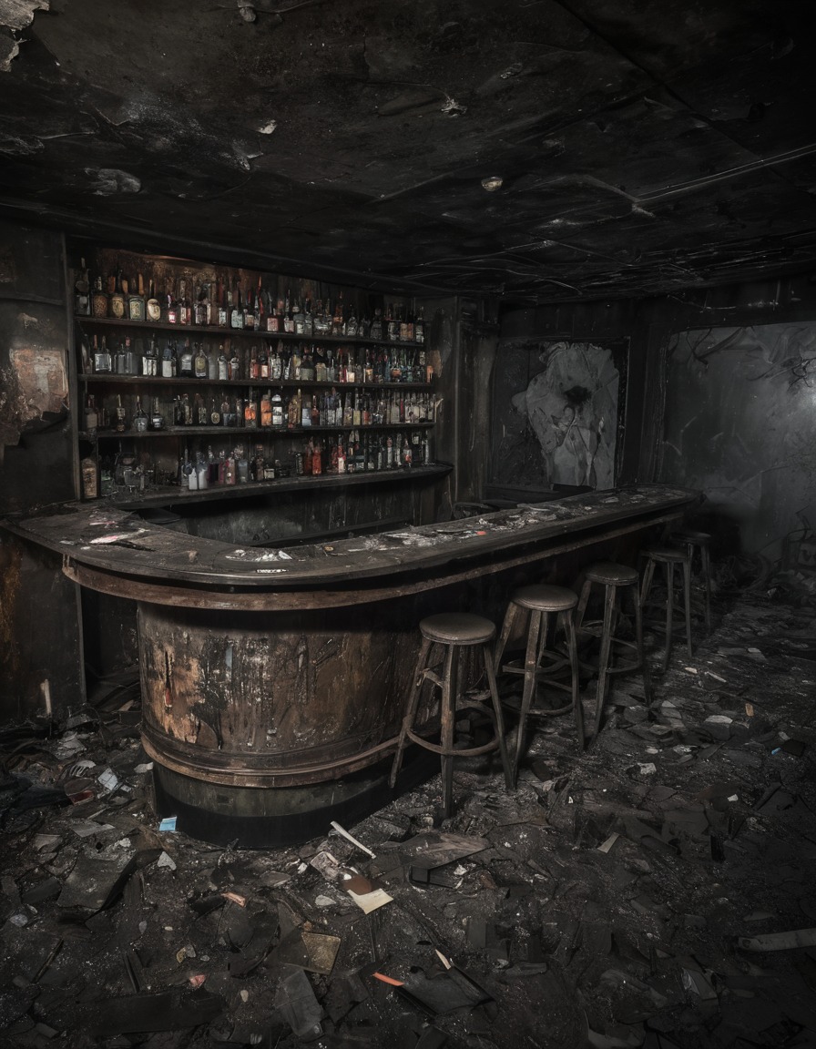 abandoned, bar, urban, city, nightlife, derelict, empty