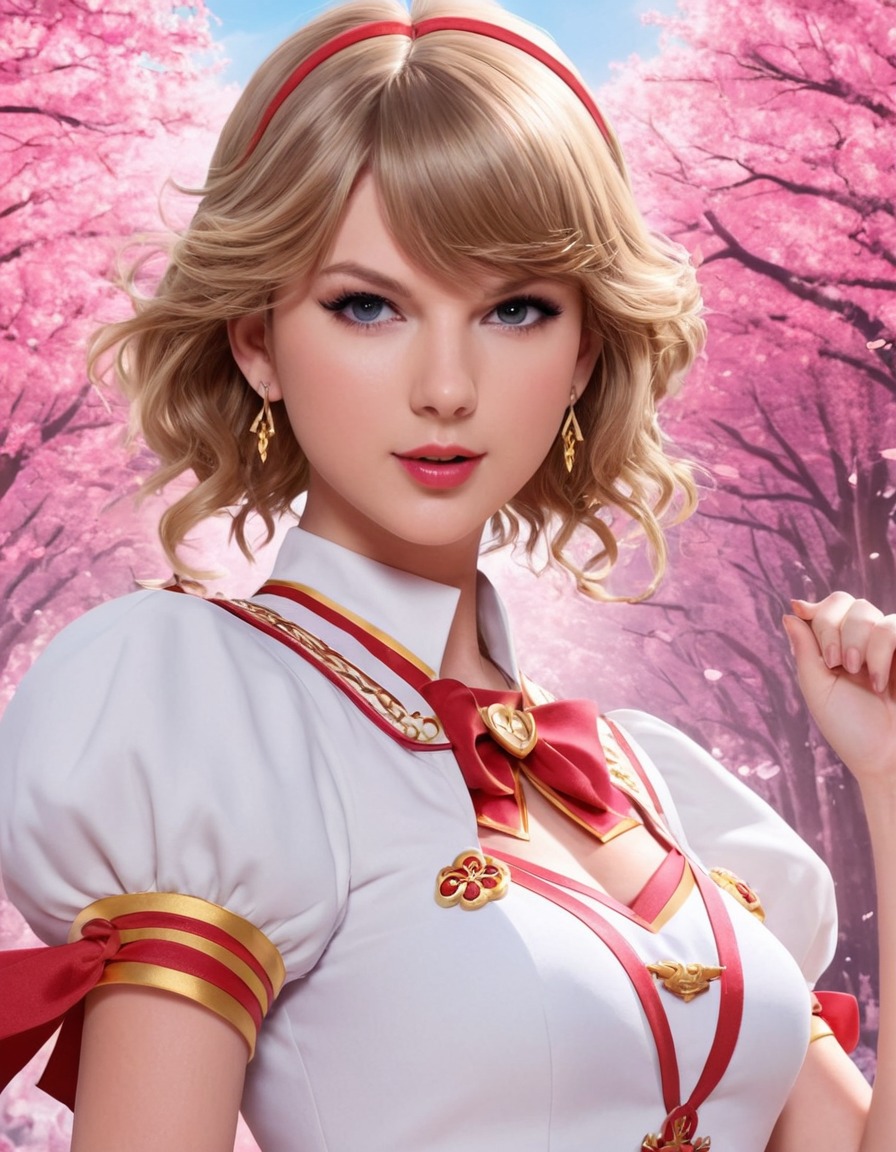 taylor swift, magical girl, anime, music, fantasy