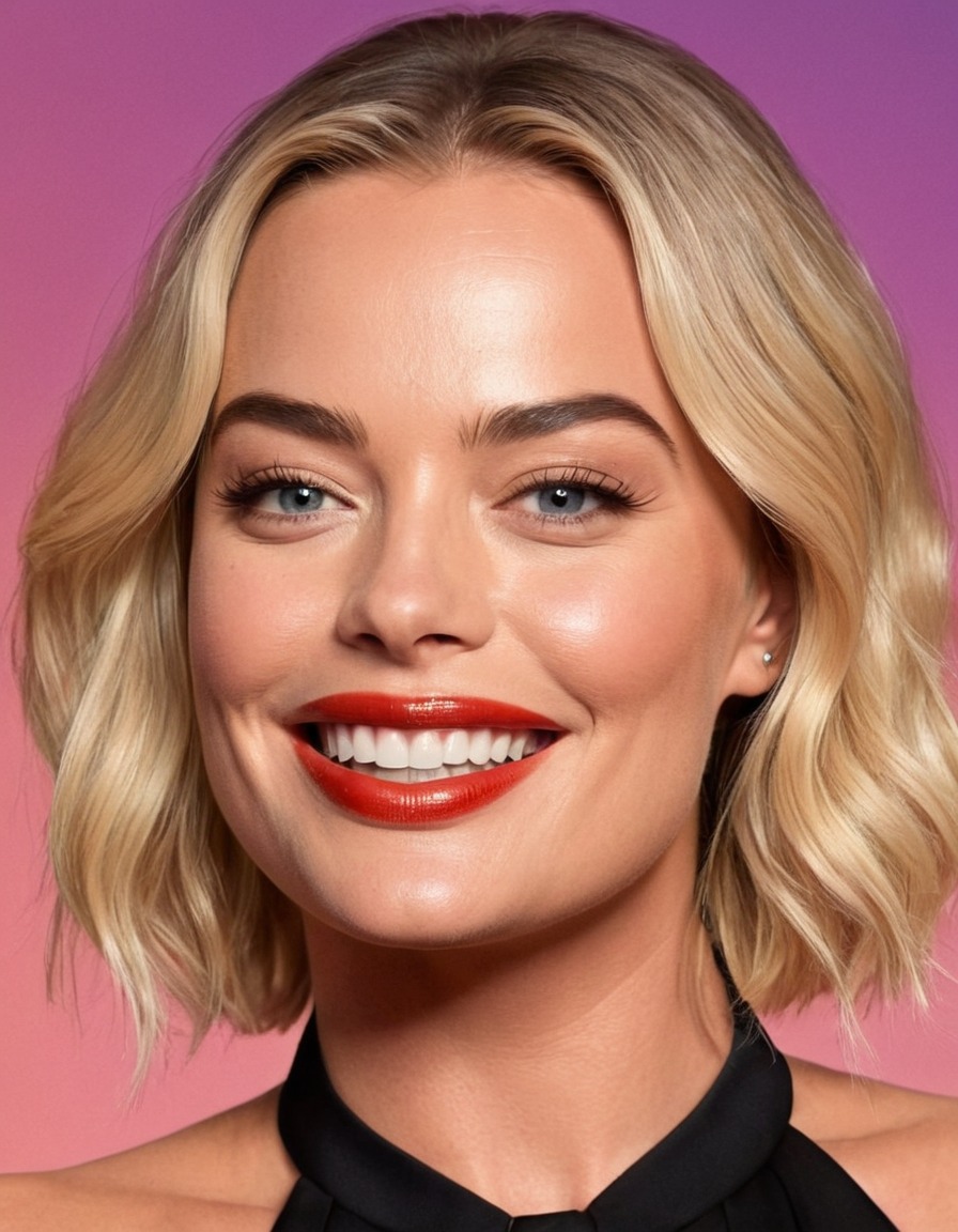 margot robbie, smiling, actress, hollywood, celebrity, beauty, confidence