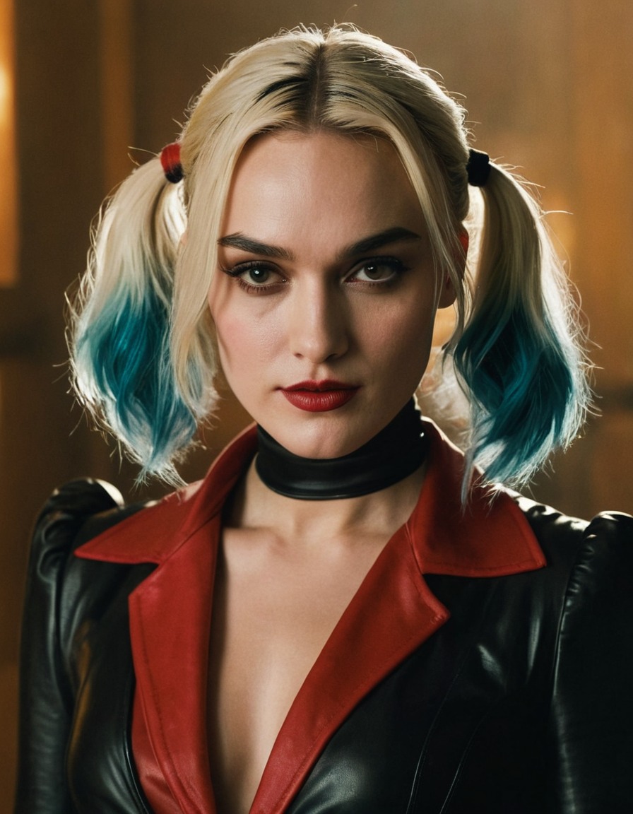 harley quinn, keira knightley, dc comics, superhero, villain, actress