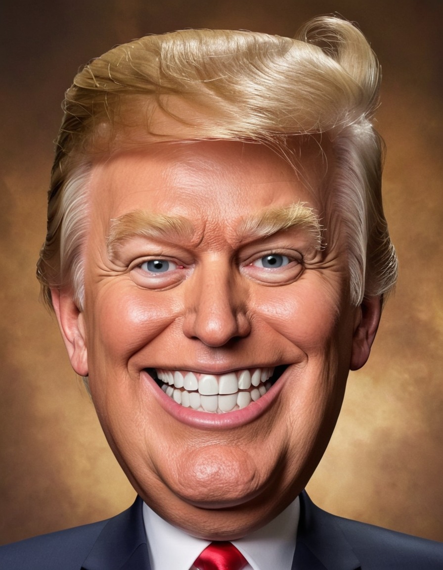 donald trump, caricature, humor, politics, president, celebrity, satire