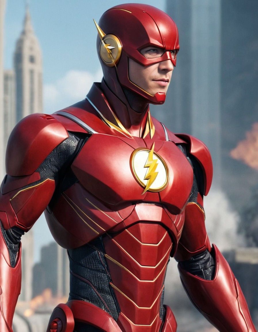 the flash, robot, superhero, dc comics, technology, artificial intelligence