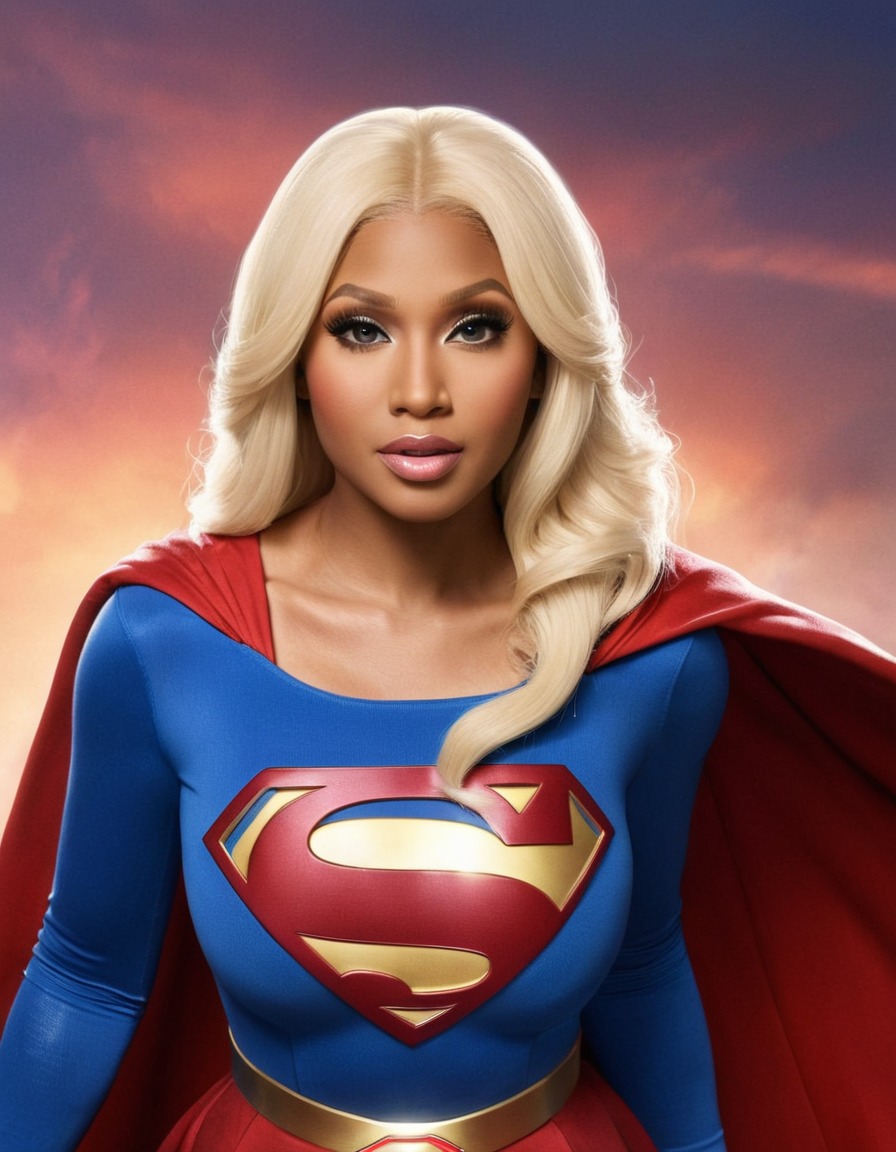 nicki minaj, supergirl, transformation, superhero, music artist, rap artist, empowerment