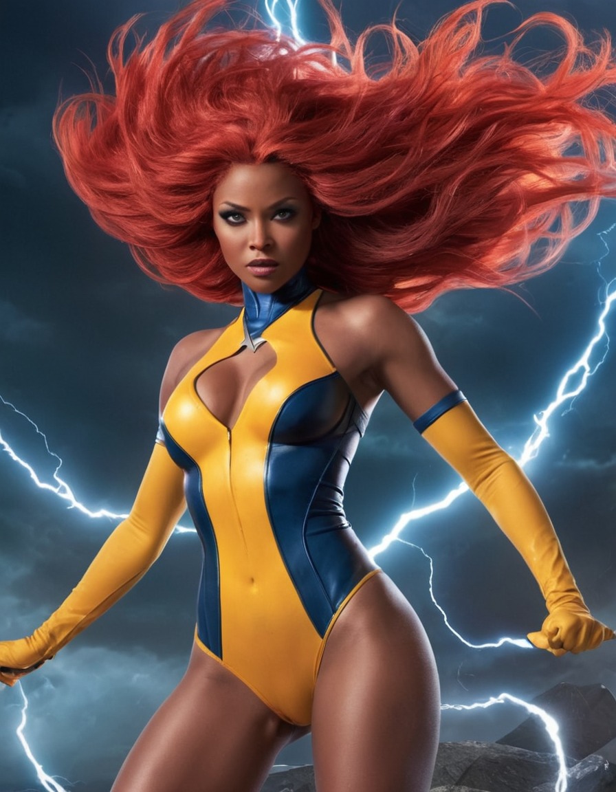 superhero, defeated storm, x-men, villain, comic book, marvel, mutant