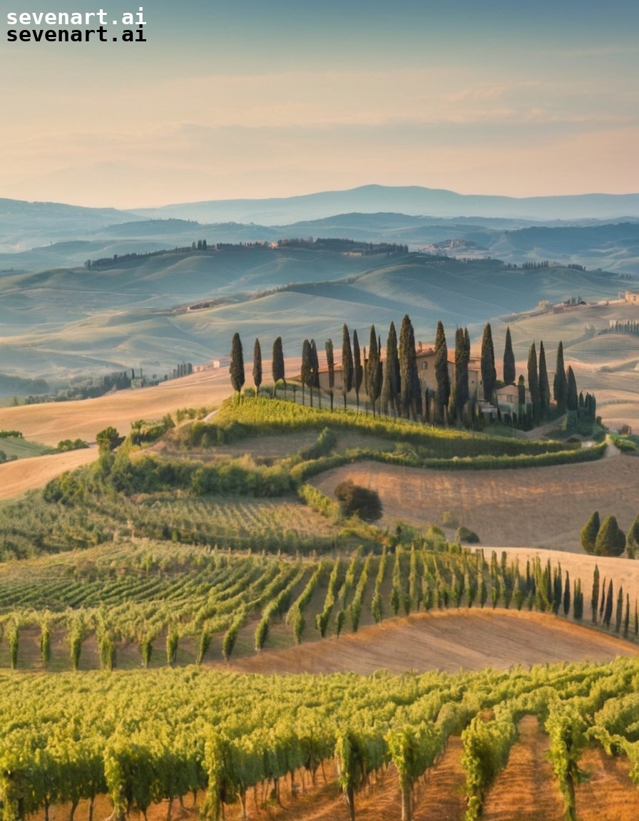 scenic, landscape, tuscany, italy, vineyards, europe