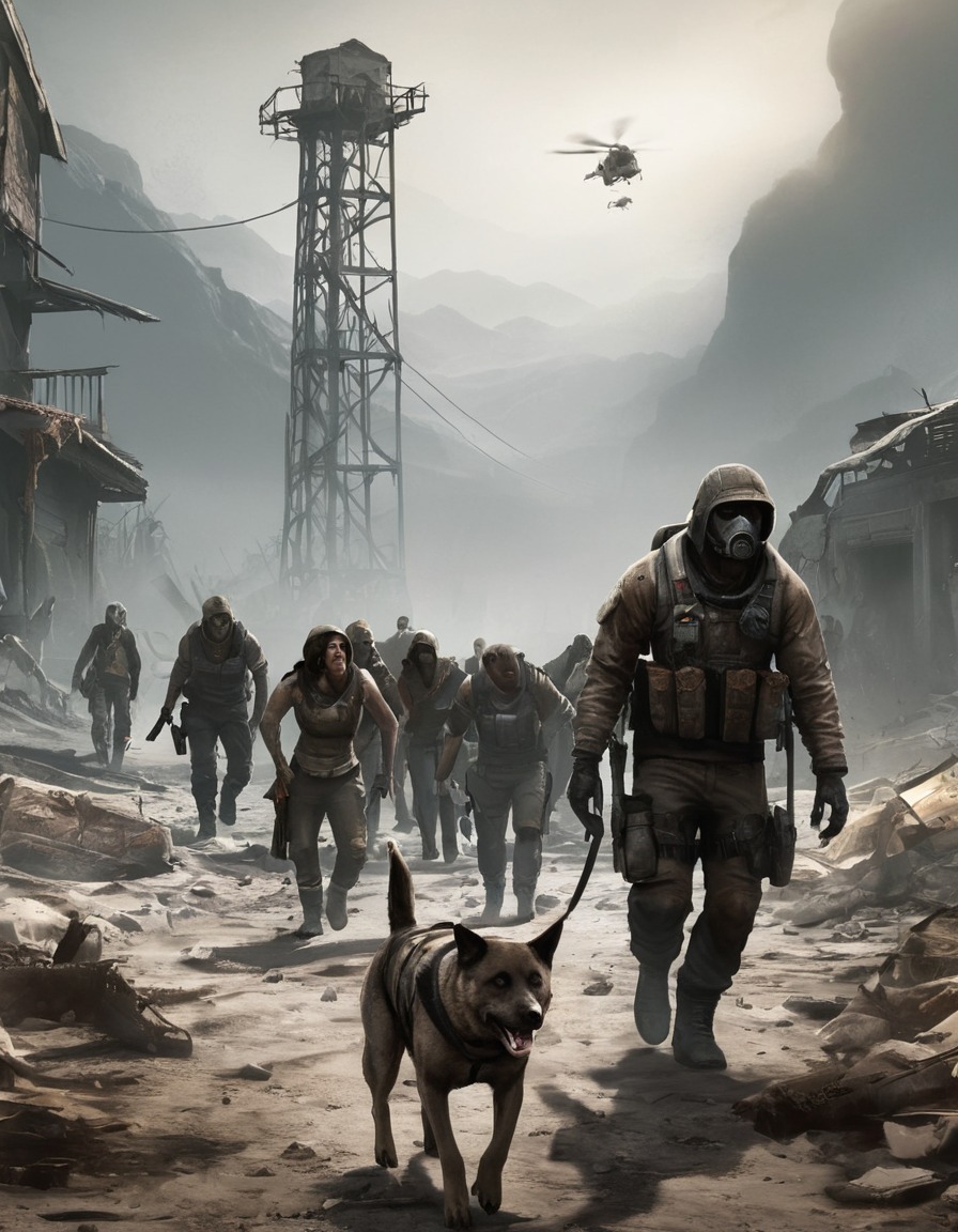 dog, brave, survivor, post-apocalyptic, wasteland, fallout, games, tv shows