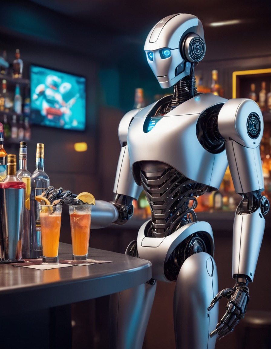 technology, robot, automation, future, bar, robots