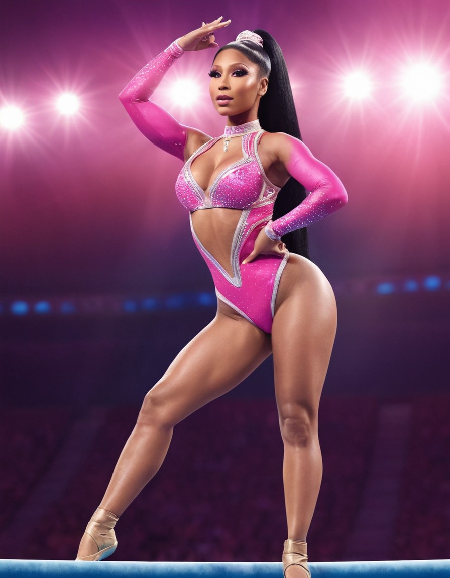 nicki minaj, gymnastics, professional gymnast, athlete, musician