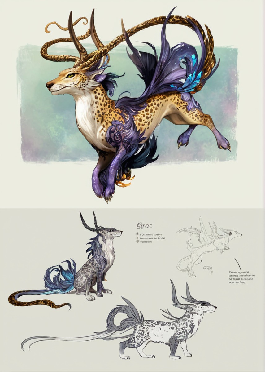 digitalart, characterdesign, adoptable, dragon, creature, sale, hybrid, eel, leopard, moray