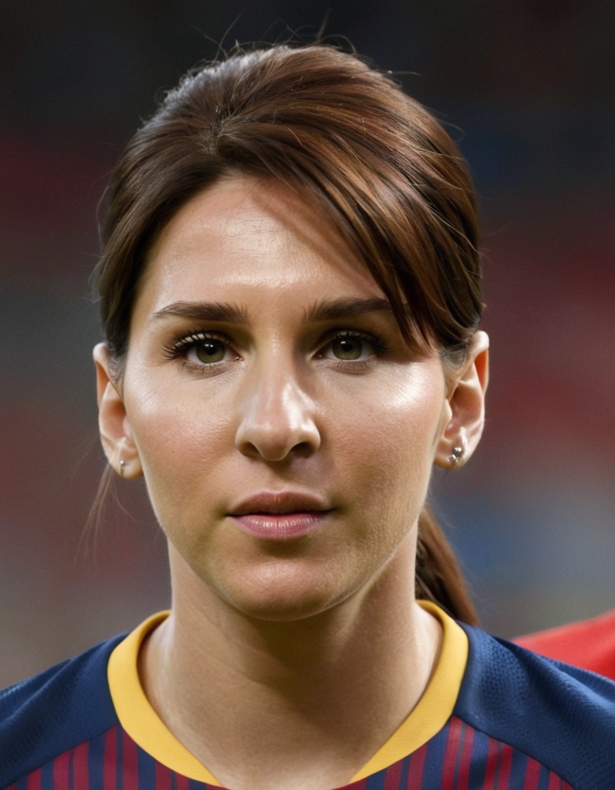 lionel messi, soccer player, football, female athlete, transformation, gender role, femininity