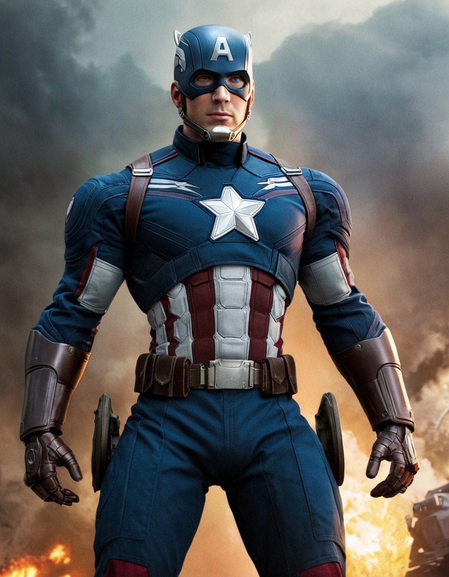 captain america, robot, superhero, marvel, steve rogers