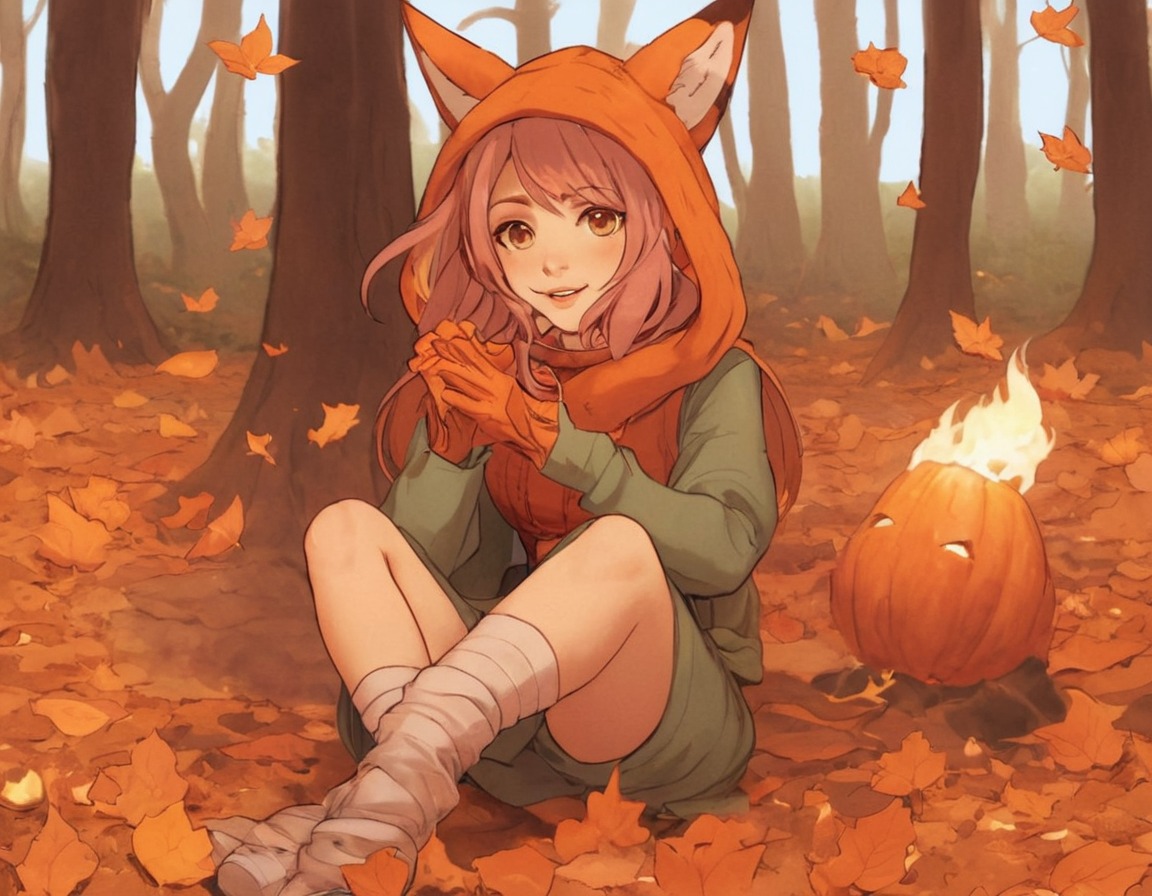 digitalart, fox, dreamup, animegirl, anime, animedrawing, kemonomimi, cutekawaii, challenge, dailydeviation, dailydeviations, dailyart, dailychallenge, furryfall, ai_art