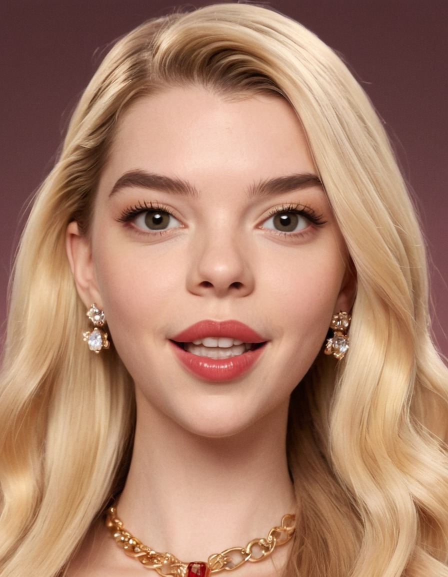 funny, caricature, anya taylor-joy